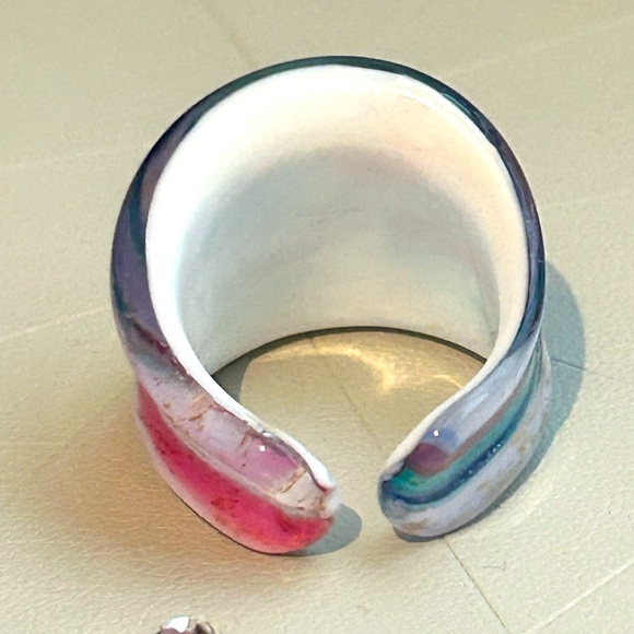 💙✨ Authentic Murano Glass Statement Ring – Handcrafted Treasure from Venice ✨💙 - Picture 7 of 13